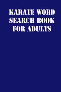 Karate Word Search Book For Adults