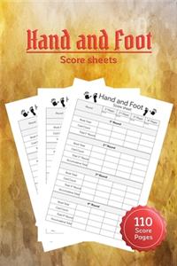 Hand and Foot Score Sheets