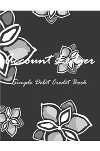 Accounting Ledger Simple Debit Credit Book