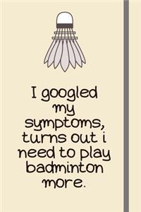 I googled my symptoms, turns out i need to play badminton more.