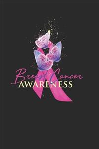 Pink Ribbon With Butterfly