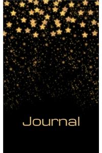 Journal: Gold stars; 100 sheets/200 pages; 5" x 8"