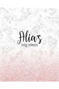 Alia's Big Ideas: Personalized Notebook - 8x10 Lined Women's Journal