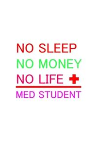 No sleep No money No life Med student