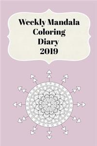 Weekly Mandala Coloring Diary 2019