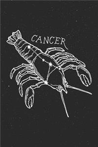 Cancer Zodiac Lined Notebook Journal
