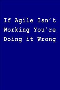 If Agile Isn't Working You're Doing It Wrong