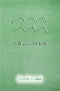 Aquarius Lined Journal