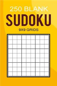 250 Blank Sudoku 9x9 Grids