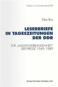 Leserbriefe in Tageszeitungen Der Ddr