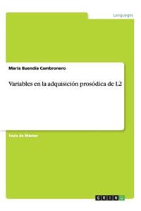 Variables en la adquisición prosódica de L2