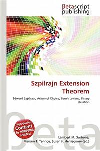 Szpilrajn Extension Theorem