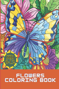 flowers coloring book for kid 8-12
