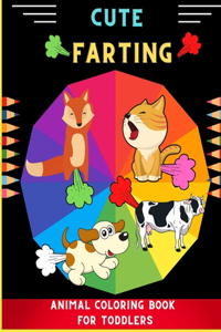 Cute farting animal coloring book for toddlers