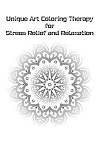 Unique Art Coloring Therapy for Stress Relief and Relaxation