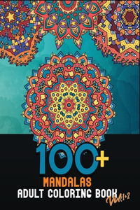 100+ Mandalas adult coloring book Vol.1+2