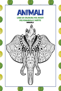 Libri da colorare per adulti per pennarelli e matite - Mandala - Animali