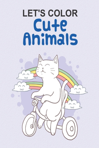 Let's Color Cute Animals