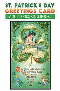 st patrick's day greetings card adult coloring book
