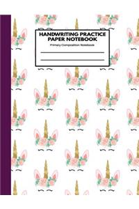 Handwriting Practice Paper Notebook Primary Composition Notebook