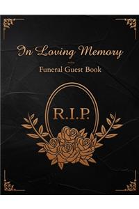 R.I.P. In Loving Memory Funeral Guest Book