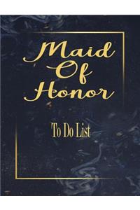 Maid Of Honor To Do List