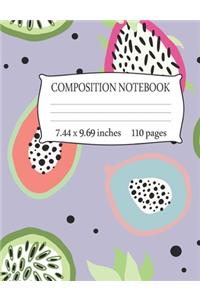 Composition Notebook 7.44 x 9.69 Inches 110 pages