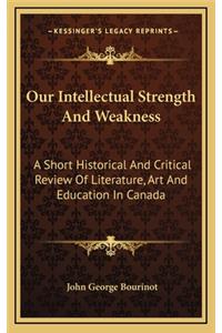 Our Intellectual Strength and Weakness