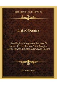 Right of Petition
