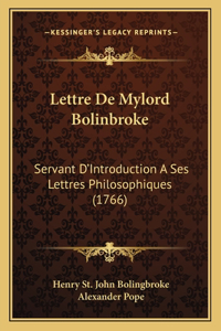 Lettre De Mylord Bolinbroke