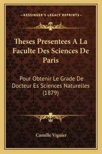 Theses Presentees A La Faculte Des Sciences De Paris