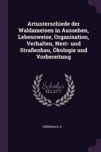 Artunterschiede der Waldameisen in Aussehen, Lebensweise, Organisation, Verhalten, Nest- und Straßenbau, Ökologie und Vorbereitung