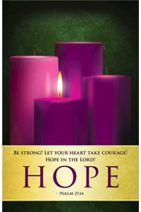 Hope Advent Candles Sunday 1 Bulletin (Pkg of 50)