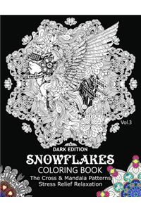 Snowflake Coloring Book Dark Edition Vol.3