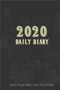 2020 Daily Diary One Page Per Day Planner