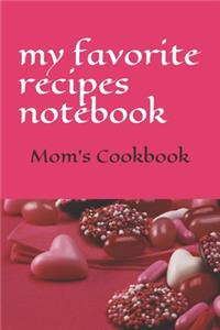 my favorite recipes notebook