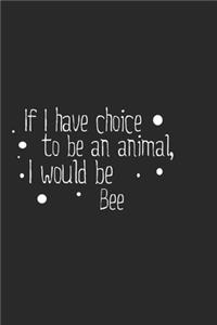 If I have choice to be an animal, I would be Bee