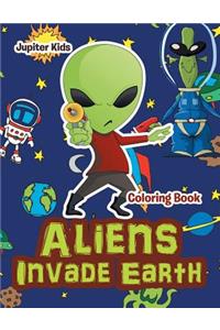 Aliens Invade Earth Coloring Book