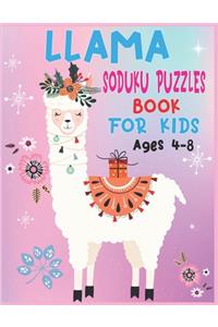 LLAMA Soduku Puzzles Book For Kids Ages 4-8