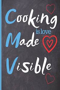 Blank Recipe Book Cooking Is Love Made Visible