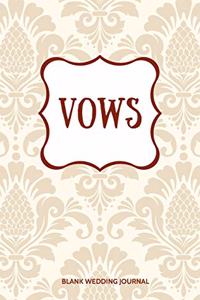 Vows Small Size Blank Journal-Wedding Vow Keepsake-5.5