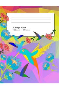 Composition Notebook: I Love Hummingbirds