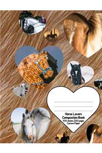 Horse Lovers Composition Book Cursive Paper: A Young Horse Lovers Cursive Paper for Script, Longhand Writing Practice and Joined Up Writing Exercises