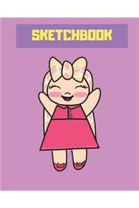 Sketchbook: Sketchbook for Kids, Minny's Style, 8 X 10, 100pages