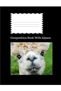 Composition Book with Alpaca