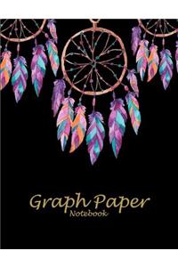 Graph Paper Notebook: Black Dreamcatcher, 8.5