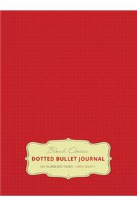 Large 8.5 x 11 Dotted Bullet Journal (Red #3) Hardcover - 245 Numbered Pages