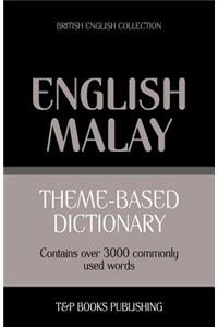 Theme-based dictionary British English-Malay - 3000 words