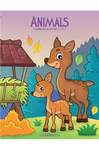 Animals Coloring Book for Kids 1, 2 & 3