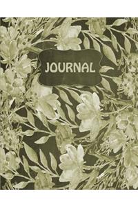 Chalkboard Watercolor Flowers Bullet Dot Grid Journal (Sage)